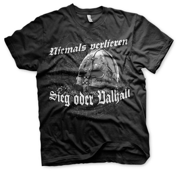 Niemals verlieren Sieg oder Valhall- Tshirt Asgard Walhalla Odin Thor M