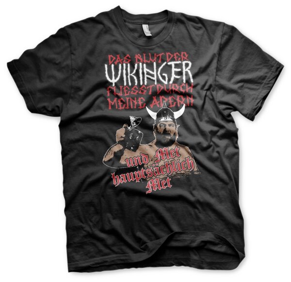 Das Blut der Wikinger fliesst durch meine Adern Herren Tshirt Viking Thor Odin