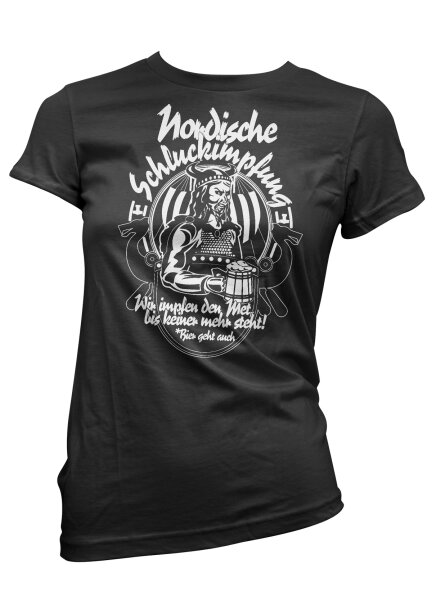 Nordische Schluckimpfung Damenshirt Viking Met