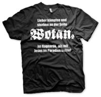 Lieber kämpfen an Wotans Seite - Tshirt Thor Odin...