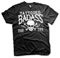 Tattooed Badass - Bad Ass Tshirt Biker Motorrad Rocker MC Onpercenter