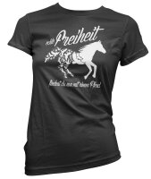 Echte Freiheit - Ladyshirt Pferde Reiten Tiere Reitsport Pony Tiermotiv