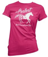 Echte Freiheit - Ladyshirt Pferde Reiten Tiere Reitsport...