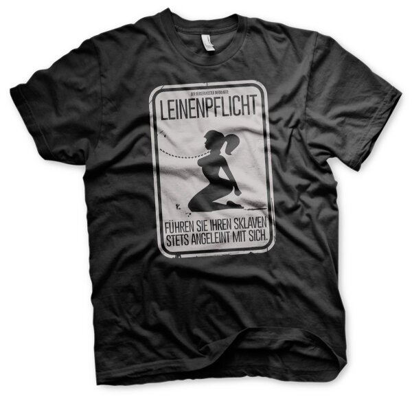 Leinenpflicht- Tshirt SM BDSM Peitsche Swinger Gothic