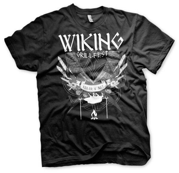 Wiking Grillfest Keiler und Met Tshirt