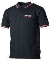 Masterrace Classic - Herren Polo schwarz weiss rot M