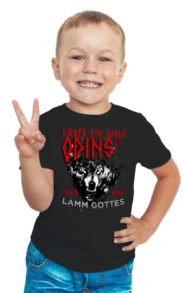 Lieber ein Wolf Odins als ein Lamm Gottes Kinder Tshirt 116