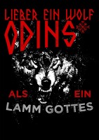 Lieber ein Wolf Odins als ein Lamm Gottes Damen Tshirt L