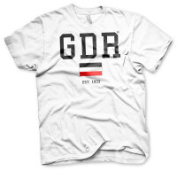 GDR Großdeutsches Reich Logo Herren Shirt Weiß-L