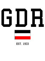 GDR Großdeutsches Reich Logo Herren Shirt Weiß-L