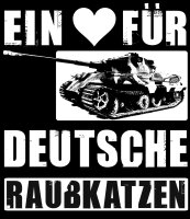 Ein Herz für deutsche Raubkatzen Herren Tshirt 3XL