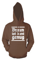 Braun ist bunt genug Herren Hoodie Kapuzenpulli S