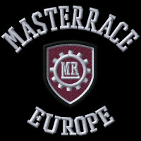 Masterrace Harrington Jacke bestickt Zahnrad Logo M