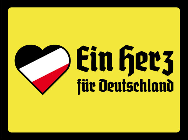 Blechschild - Ein Herz für Deutschland