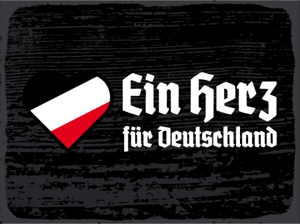 Blechschild - Ein Herz für Deutschland