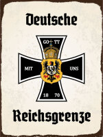 Blechschild - EK Reichtsgrenze