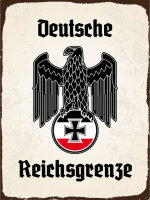 Blechschild - Adler Reichtsgrenze