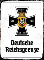 Blechschild - EK D. Reichsgrenze