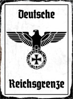 Blechschild - Adler Reichtsgrenze