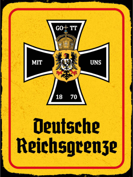 Blechschild - Adler D. Reichsgrenze