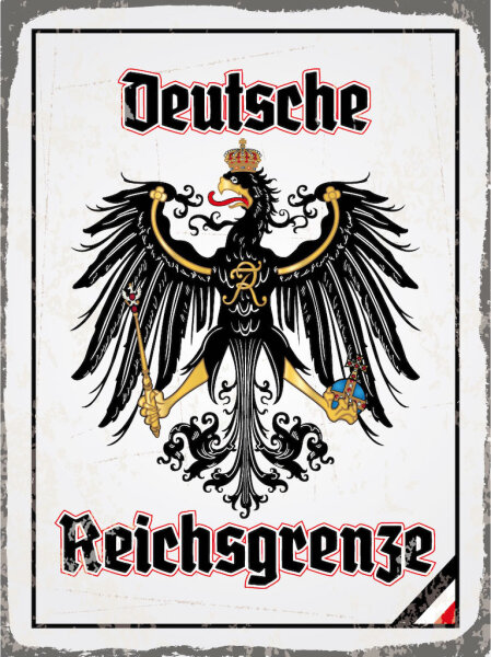 Blechschild - Adler Reichtsgrenze