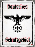 Blechschild - Adler Schutzgebiet