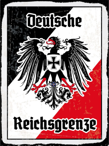 Blechschild - Adler Reichtsgrenze