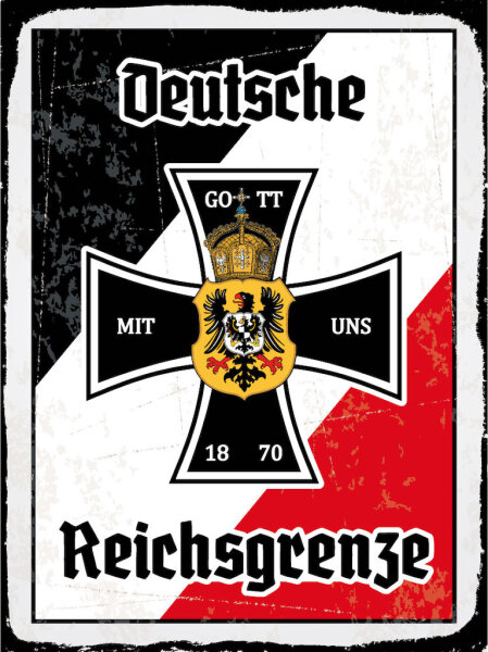 Blechschild - EK Reichtsgrenze