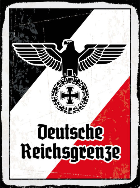 Blechschild - Adler D. Reichsgrenze