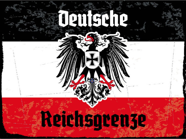 Blechschild - Adler D. Reichsgrenze