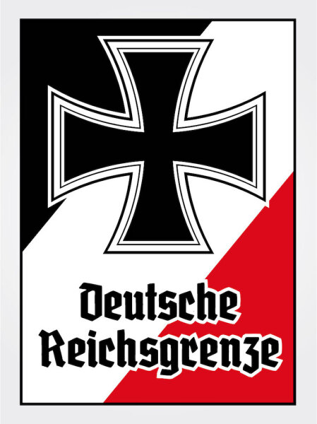 Blechschild - EK D. Reichsgrenze