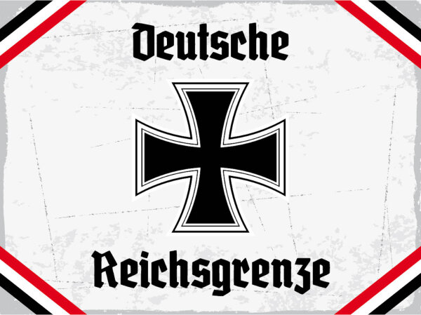 Blechschild - EKD. Reichsgrenze