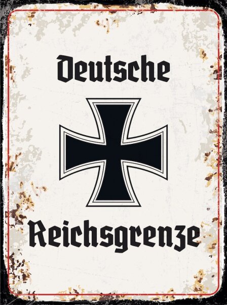 Blechschild - EKD. Reichsgrenze