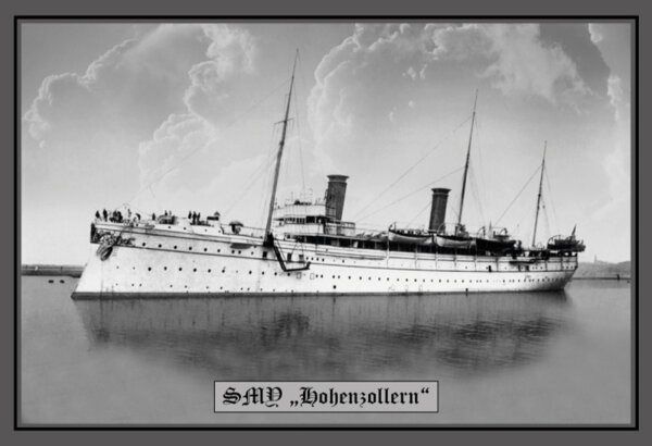 Blechschild - SMS Hohenzollern - historisch