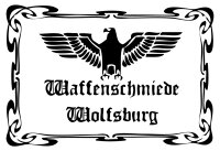 Blechschild - Waffenschmiede - historisch