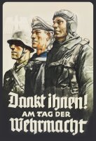 Blechschild - Tag der Wehrmacht - historisch