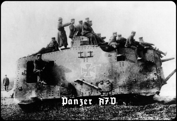 Blechschild - Panzer WK1 - historisch