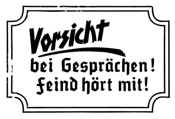 Blechschild - Vorsicht - historisch