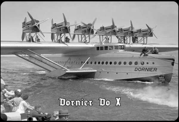 Blechschild - Dornier DO X - historisch