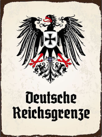 Blechschild - Adler D. Reichsgrenze