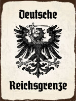 Blechschild - Adler Reichtsgrenze