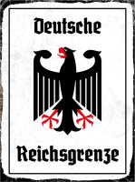 Blechschild - Adler Reichtsgrenze