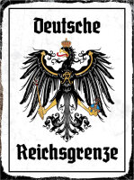 Blechschild - Adler Reichtsgrenze