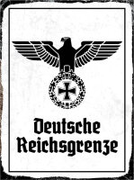 Blechschild - Adler D. Reichsgrenze