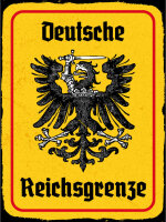 Blechschild - Adler Reichtsgrenze