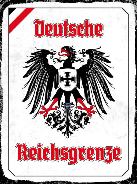 Blechschild - Adler Reichtsgrenze