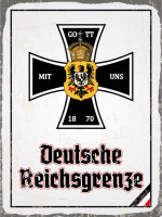 Blechschild - EK D. Reichsgrenze