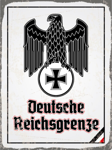 Blechschild - Adler D. Reichsgrenze