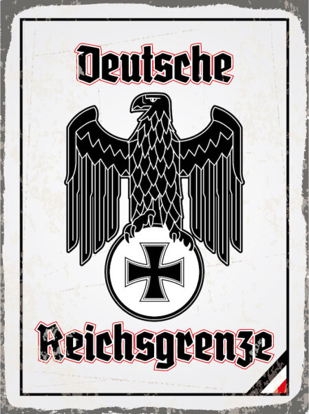 Blechschild - Adler Reichtsgrenze