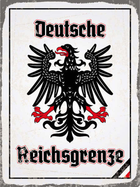 Blechschild - Adler Reichtsgrenze